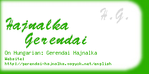 hajnalka gerendai business card